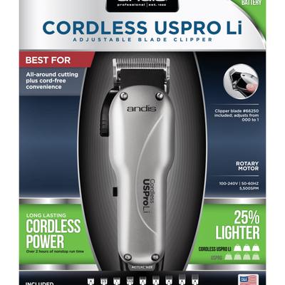 Andis Cordless USPro Li Adjustable Blade Clipper Box